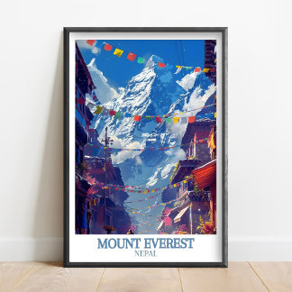 Affiche d'Everest - Poster du camp de base d'Evere