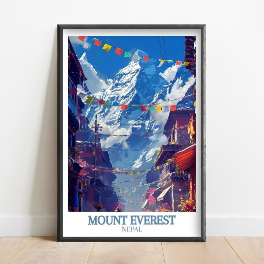 Affiche d'Everest - Poster du camp de base d'Evere