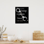 Affiche Déverrouiller votre esprit (noir) (Cuisine)