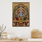 Affiche dévotionnelle de Tanjore Vishnu | Traditio (Cuisine)