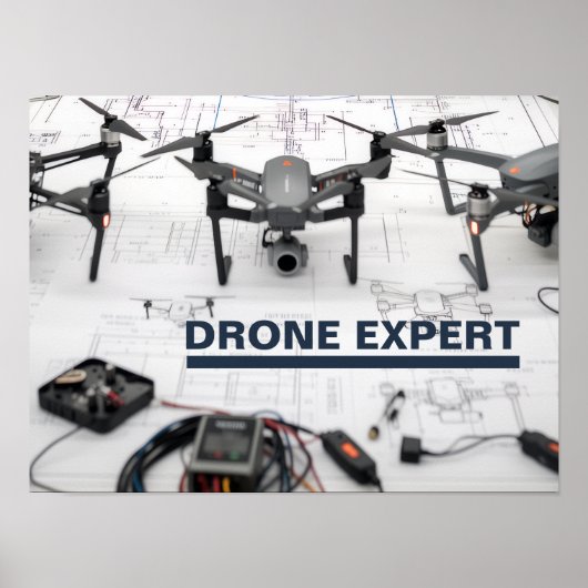 Affiche d'expert de drone (Devant)