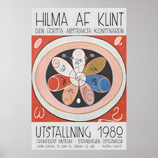 Affiche d'exposition d'art abstrait de Hilma Af Kl (Devant)
