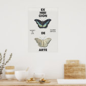 Affiche d'exposition d'art papillon 1971 Madrid (Cuisine)