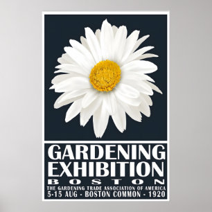 Affiche d'exposition de jardinage 1920 Mur floral