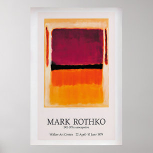 Affiche d'exposition Mark Rothko 1979 Vintage