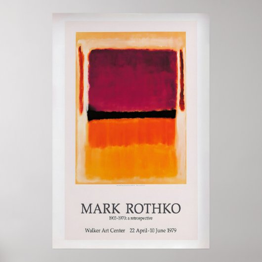Affiche d'exposition Mark Rothko 1979 Vintage (Devant)