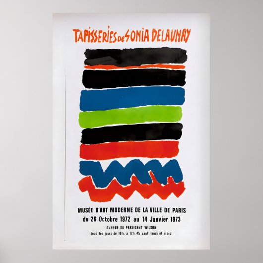 Affiche d'exposition Sonia Delaunay 1973 Art vinta (Devant)