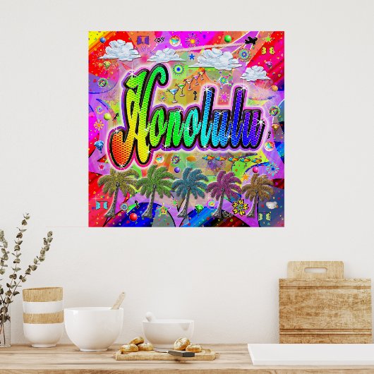 Affiche d'Express Honolulu Vista (Cuisine)