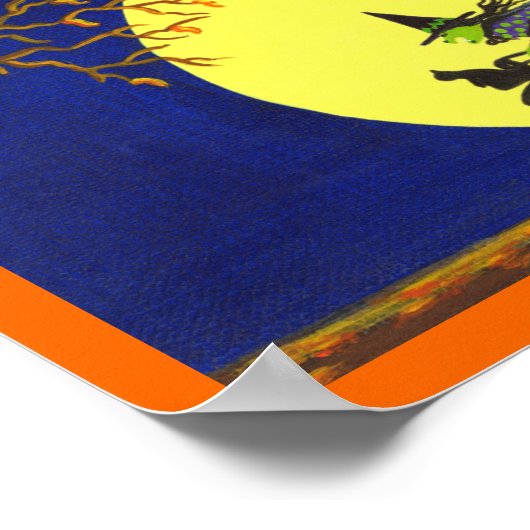 Affiche d'Halloween "Broom brisé" (Coin)