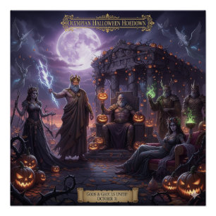 Affiche d'Halloween sur la mythologie grecque et r