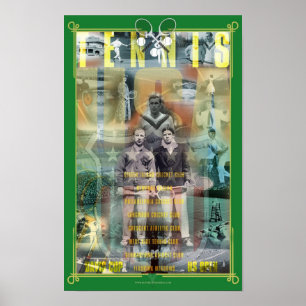 Affiche d'histoire de tennis des Etats-Unis