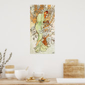 Affiche d'hiver Alpohnse Mucha (Cuisine)