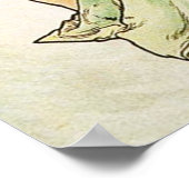 Affiche d'hiver Alpohnse Mucha (Coin)