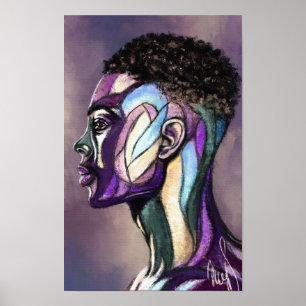 Affiche d'homme d'art peint