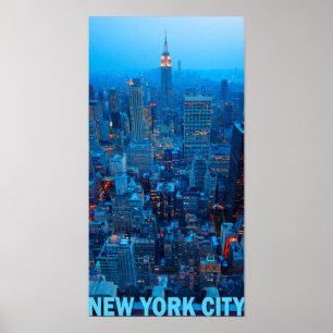Affiche d'horizon de New York City (état d'empire)