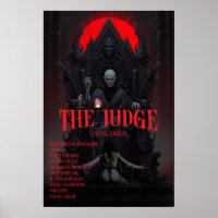 Affiche d'horreur gothique Le Juge Fantastique som