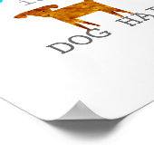 affiche d'humour de chien mignon avec texte (Coin)