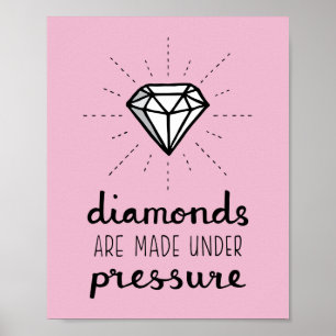 Affiche Diamonds Are Made Under Pressure pour elle