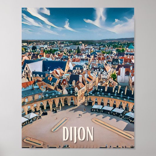 Affiche Dijon Photo Vintage (Devant)