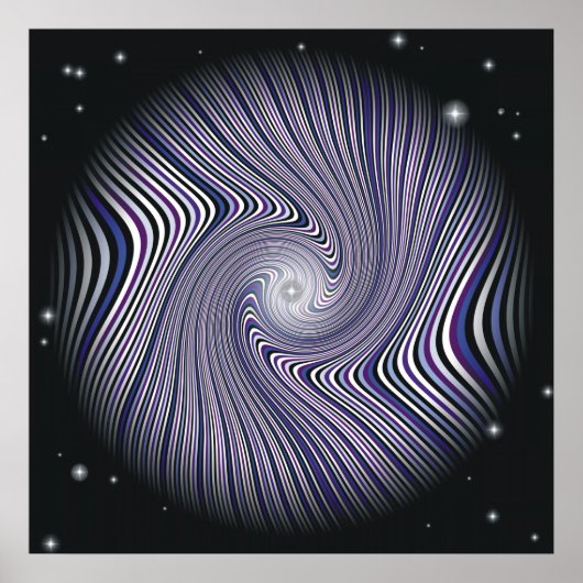 Affiche d'illusion optique de voyage dans un trou (Devant)