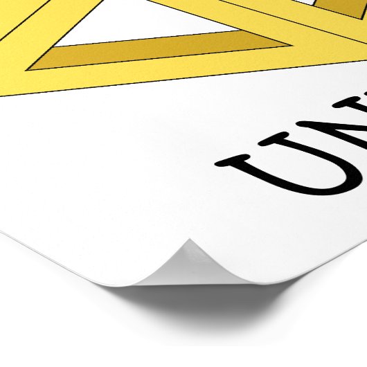 Affiche d'illusion optique "impossible" (Coin)