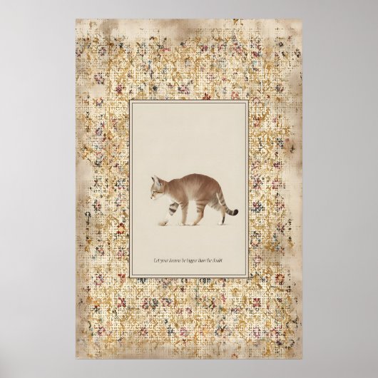 Affiche d'illustration de chat qui marche Impressi (Devant)