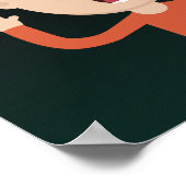 Affiche d'illustration de chauves-souris lune fant (Coin)