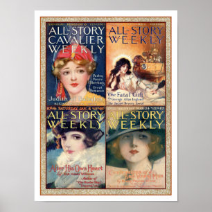 AFFICHE D'ILLUSTRATION DE COUVERTURE DE MAGAZINE V