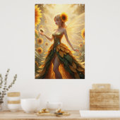 Affiche d'illustration de fantaisie de fée tournes (Cuisine)