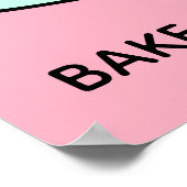 Affiche d'illustration de gâteau de texte et de co (Coin)