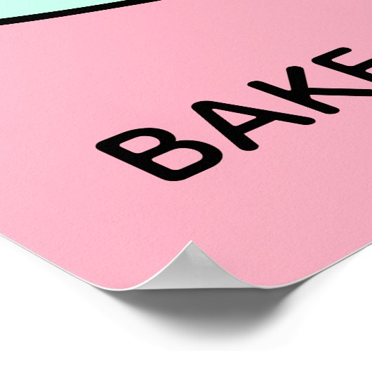 Affiche d'illustration de gâteau de texte et de co (Coin)