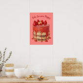 Affiche d'illustration de gâteau de texte personna (Cuisine)