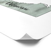 Affiche d'illustration de l'État du Delaware (Coin)