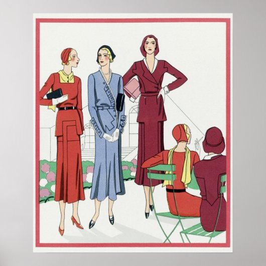 Affiche d'illustration de mode vintage (Devant)