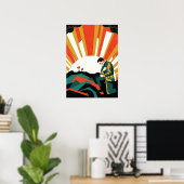 Affiche d'illustration de soldat (Bureau à domicile)