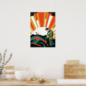Affiche d'illustration de soldat (Cuisine)