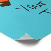 Affiche d'illustration Fox de texte personnalisée (Coin)