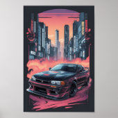 affiche d'illustration nissan skyline r-34 (Devant)