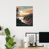 Affiche d'illustration vectorielle du parc nationa (Bureau à domicile)