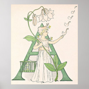 Affiche d'illustration vintage par Ottilia Adelbor