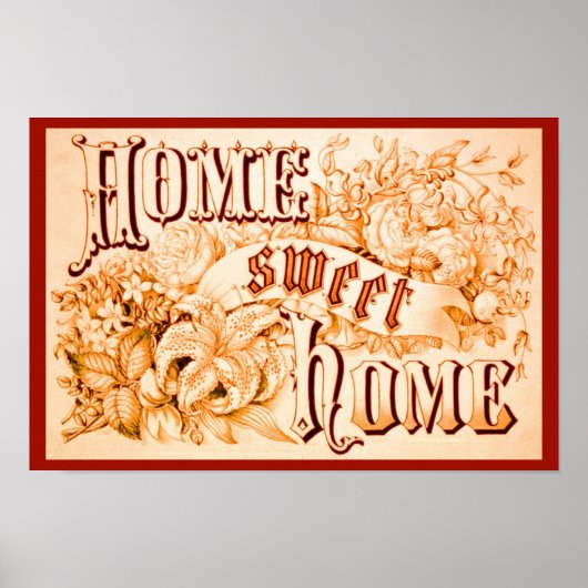 Affiche d'image vintage modifiée : Home Sweet Home (Devant)