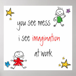 Affiche d'imagination sans désordre
