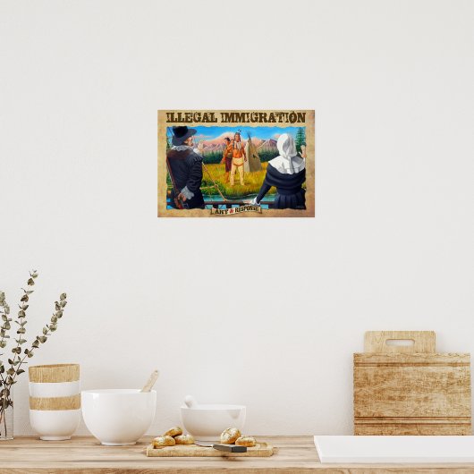Affiche d'immigration illégale (Cuisine)