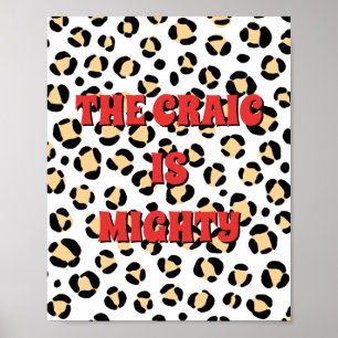 Affiche d'impression animale irlandaise Le craic e