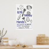 Affiche d'impression aux mains désordonnées Traits (Cuisine)