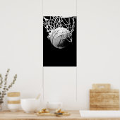 Affiche d'impression basket-ball noir blanc (Cuisine)