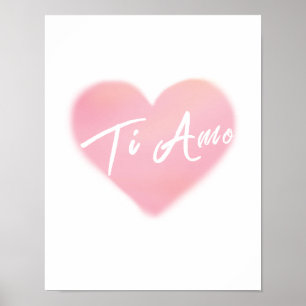 Affiche d'impression d'art d'aquarelle de coeur