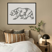 Affiche d'impression d'art en ligne d'animal d'our