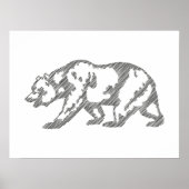 Affiche d'impression d'art en ligne d'animal d'our (Devant)