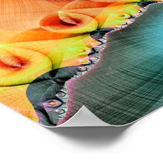 Affiche d'impression d'art lumineuse (12 po x 12 p (Coin)